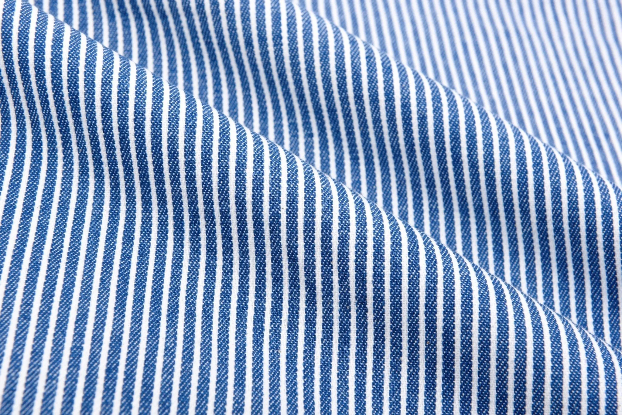 8oz Anthracite Stripe Washed Denim Fabric