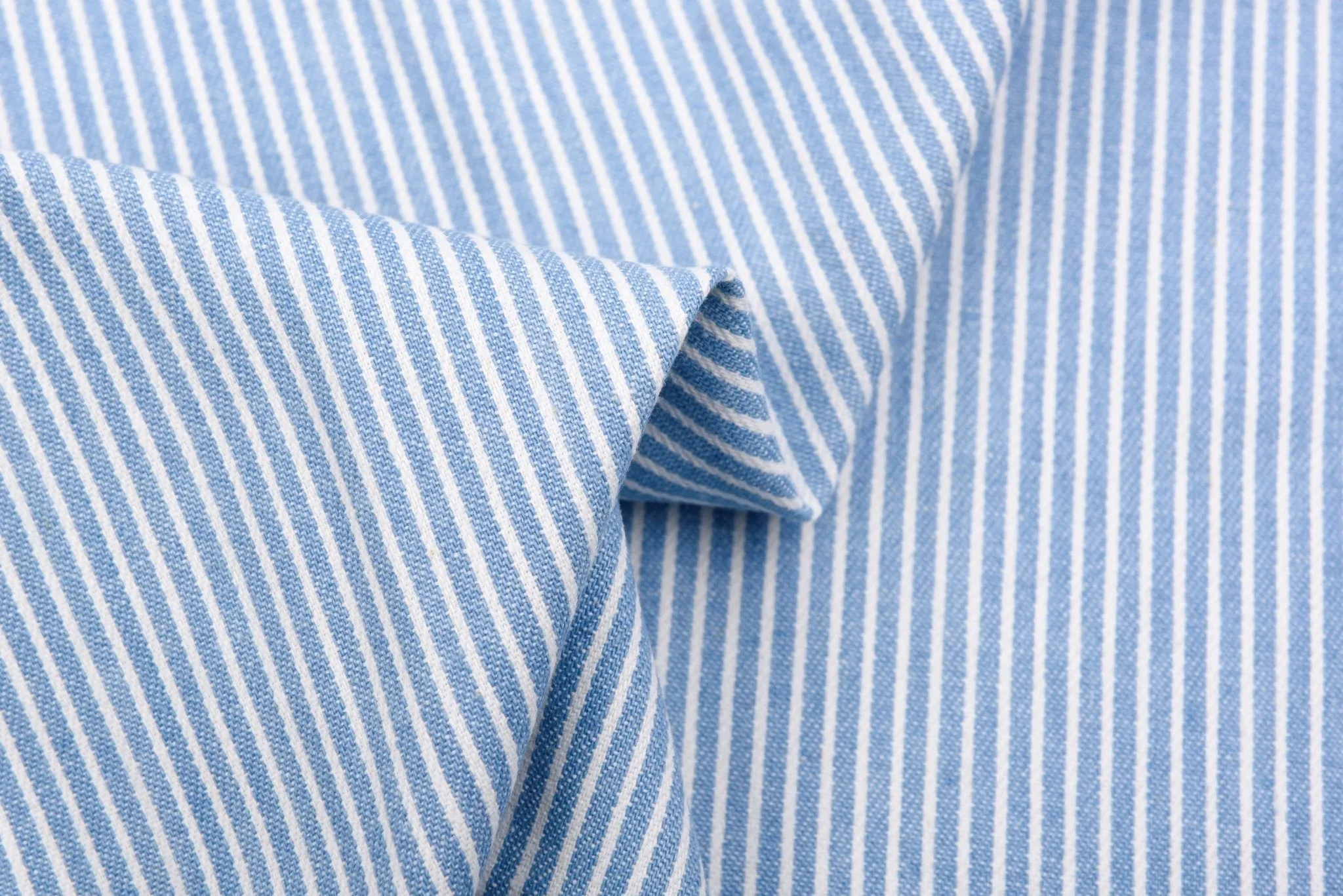 8oz Anthracite Stripe Washed Denim Fabric