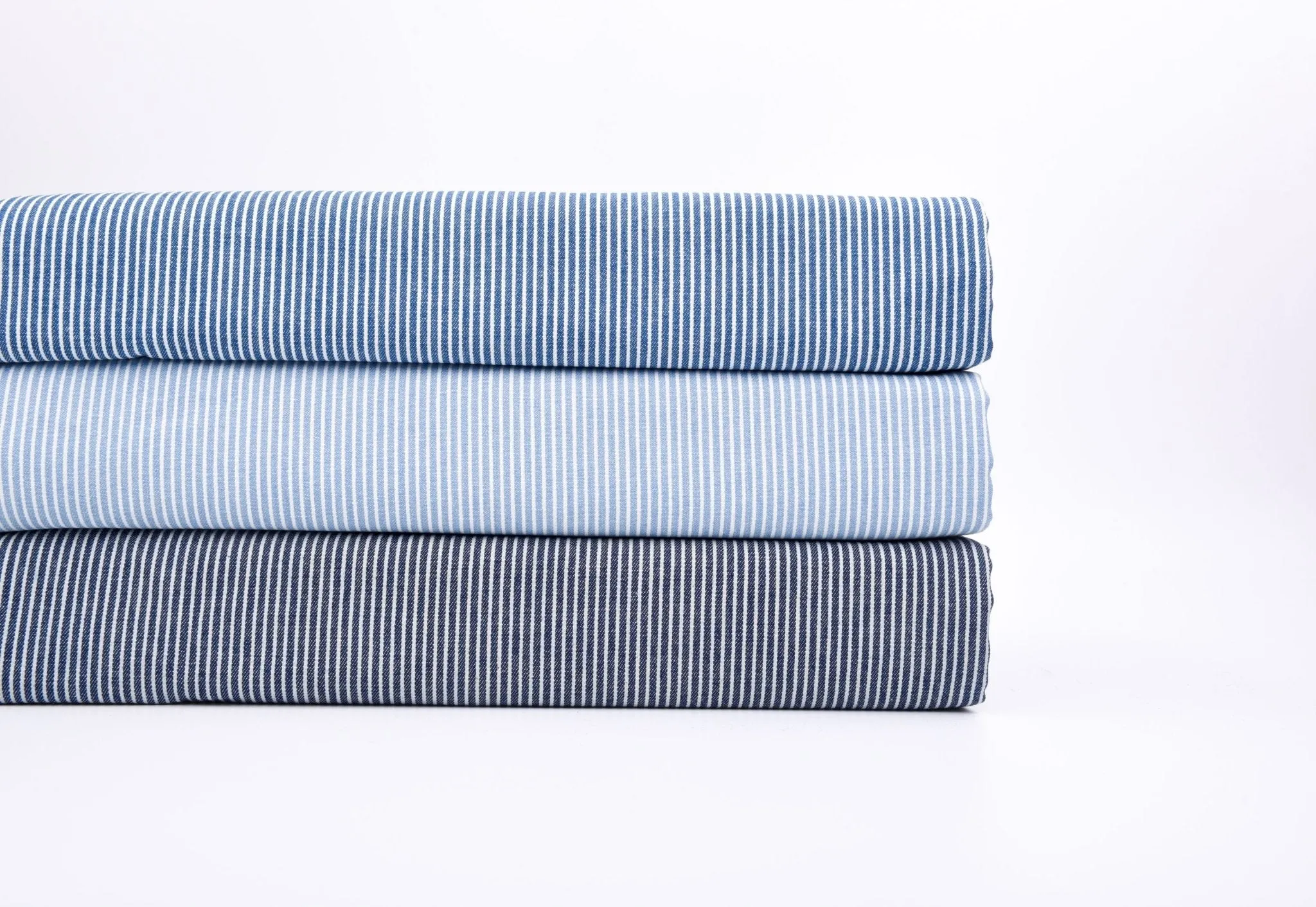 8oz Anthracite Stripe Washed Denim Fabric