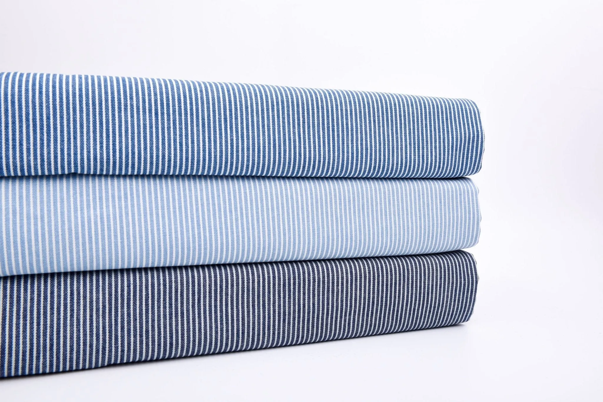 8oz Anthracite Stripe Washed Denim Fabric