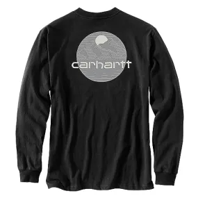 Carhartt 105955 Men's Relaxed Fit Heavyweight Long-Sleeve Pocket Mountain Graph