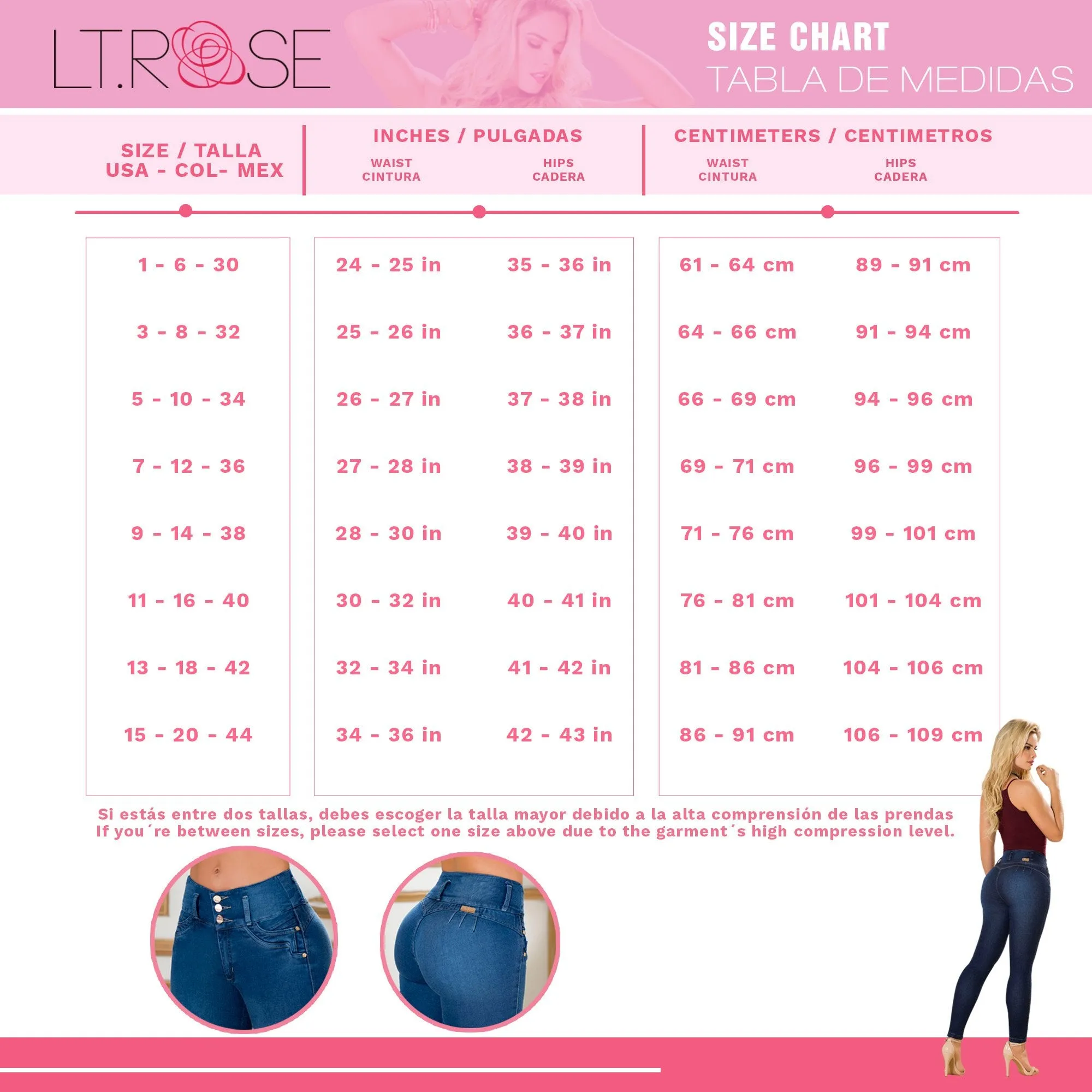 Colombian Mid Rise Skinny Jeans for Women LT.Rose CS3003
