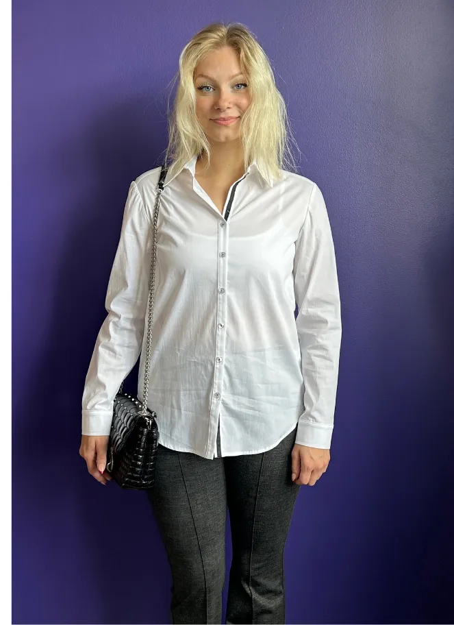Crisp white shirt by Brenda Beddome