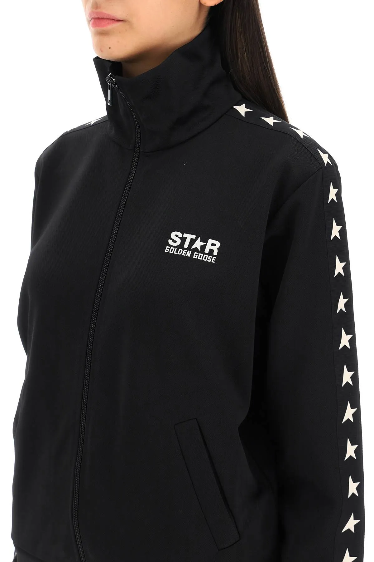 denise slim jacket black with white stars GWP00875 P000520 BLACK/WHITE