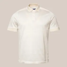 Eton Classic Fit Pique Short Sleeve Polo Shirt Ivory