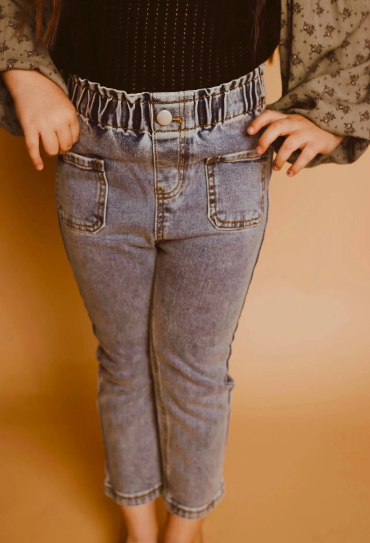 Gianna Girls Elastic Waist Denim Pants
