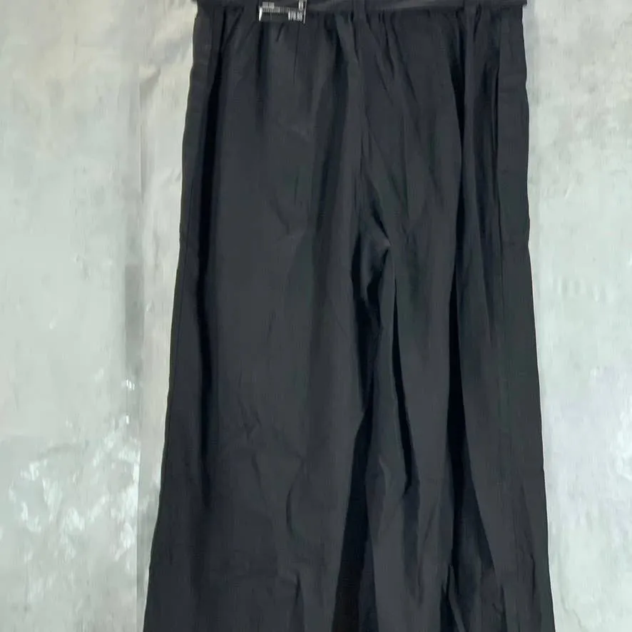 INC INTERNATIONAL CONCEPTS Women's Deep Black High-Rise Utility Wide-Leg Pants
