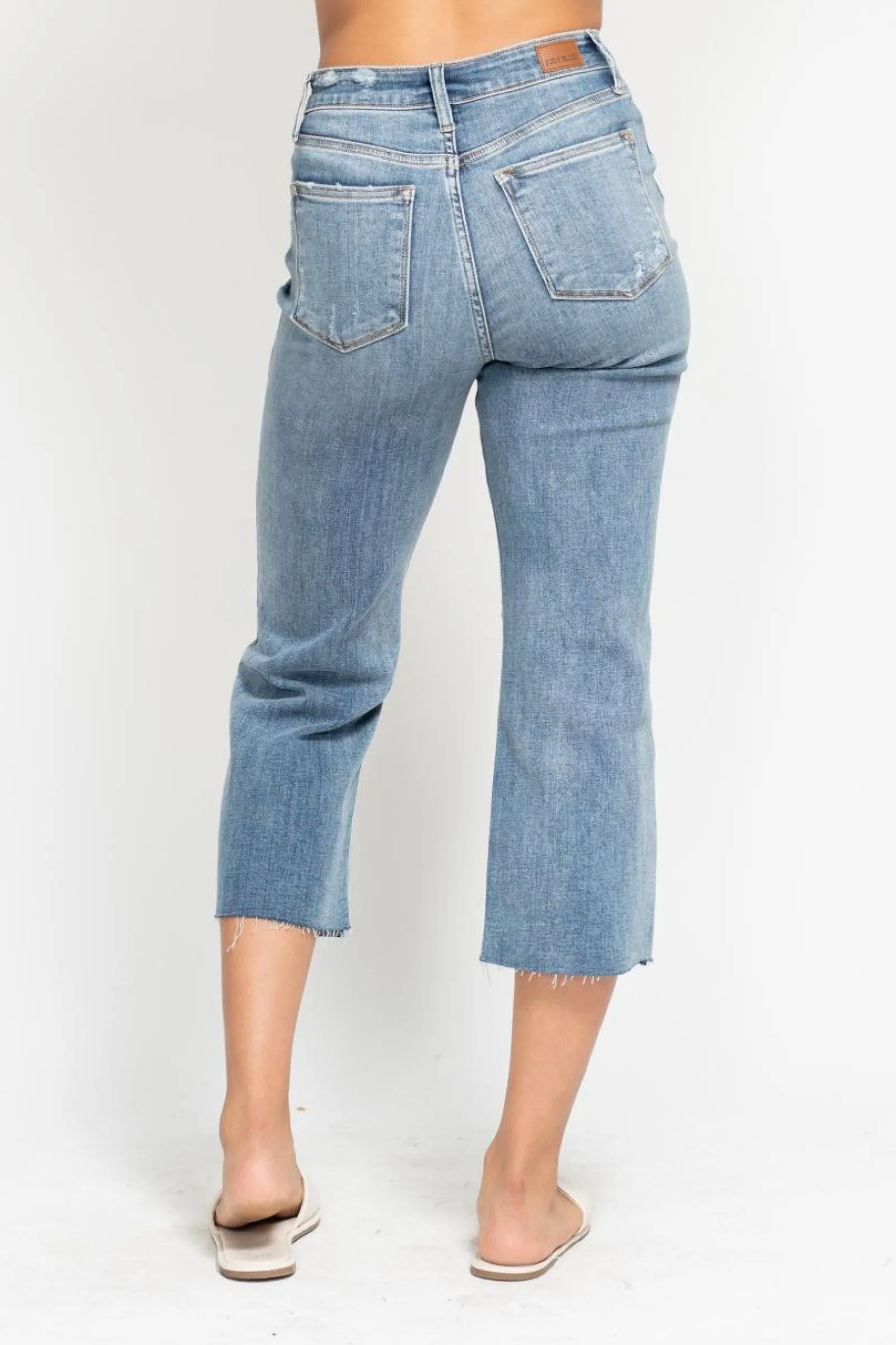 Judy Blue High Waist Destroy Crop Leg Jean