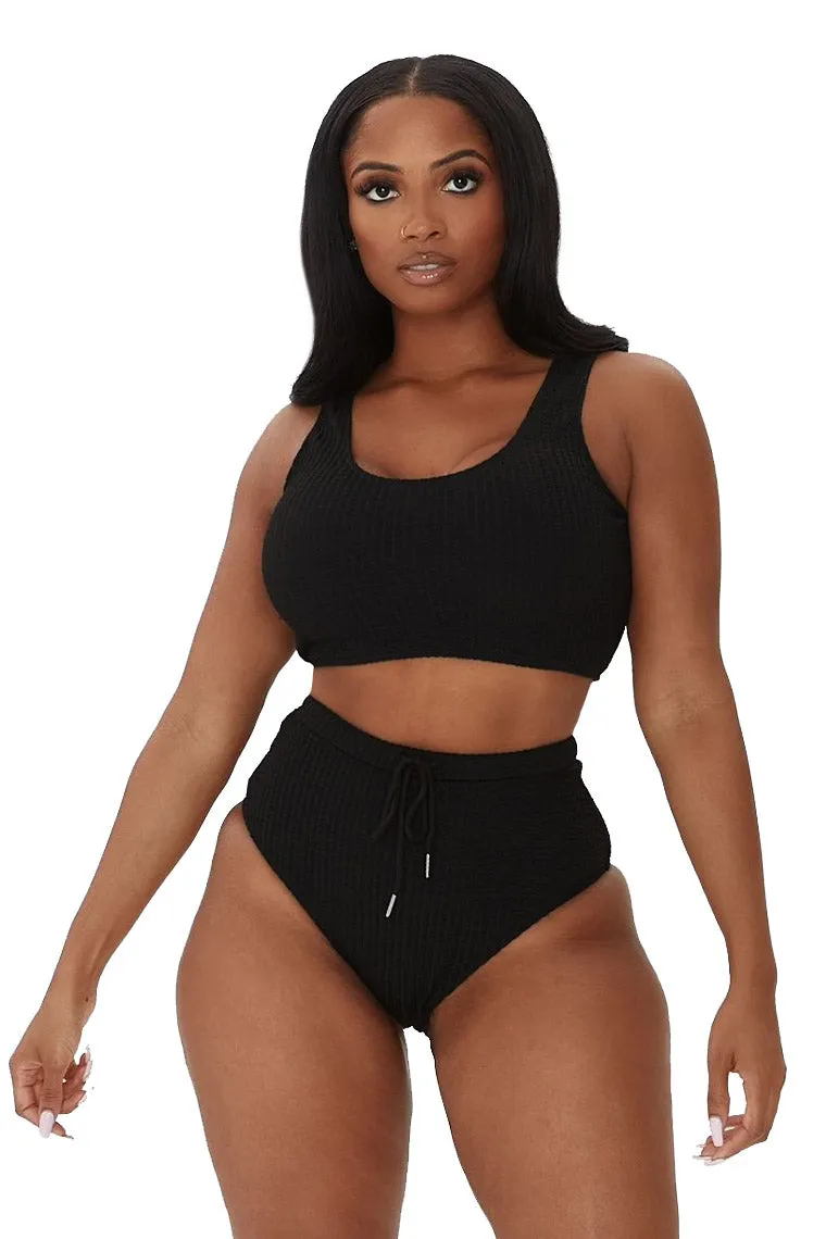 SIMPLE AND SWEET BIKINI-BLACK