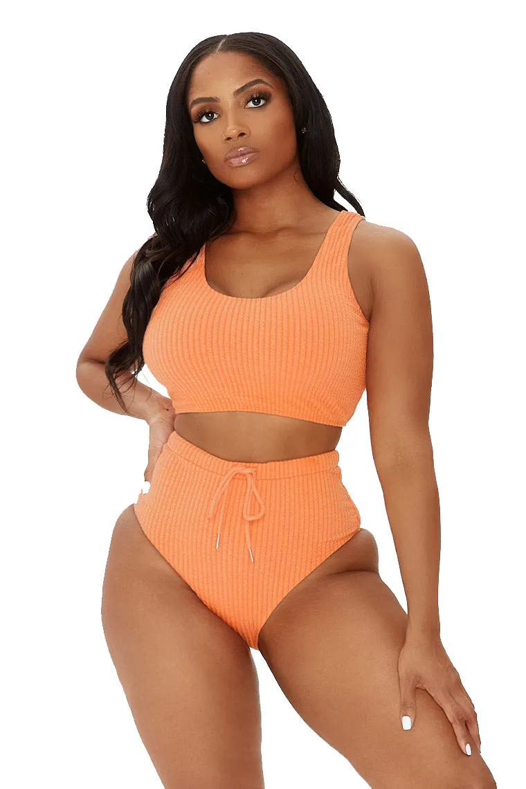 SIMPLE AND SWEET BIKINI-ORANGE