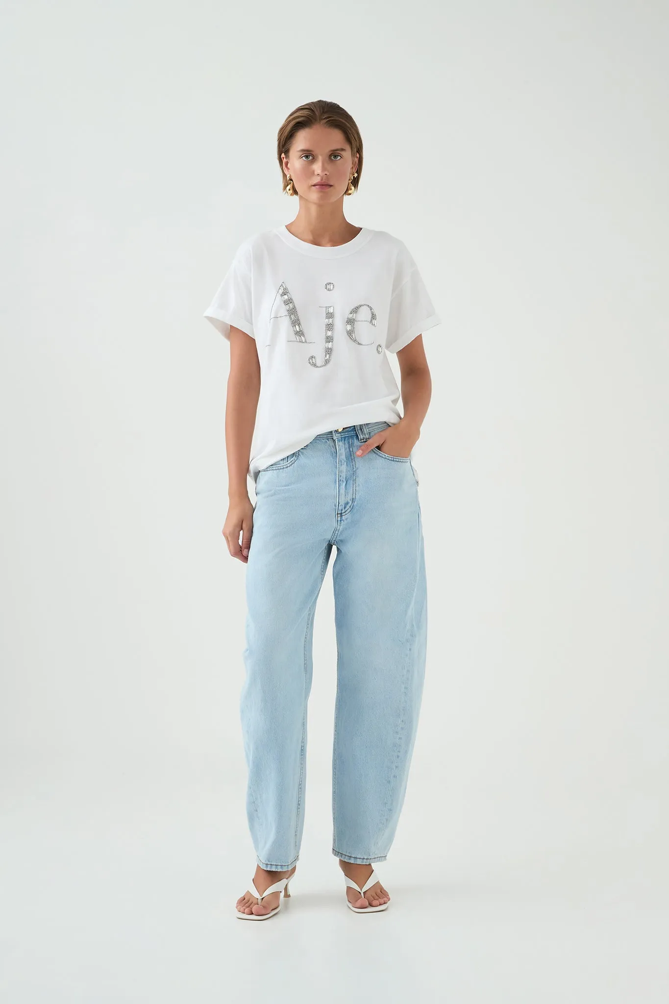 Skyscape Embellished Logo Tee