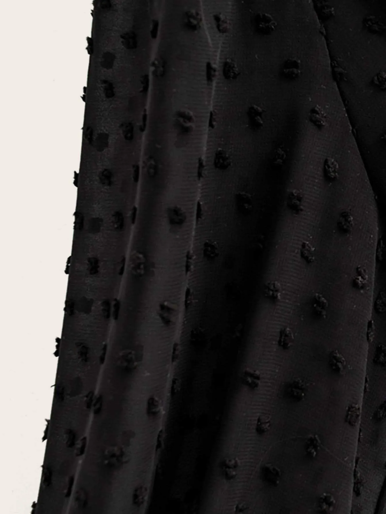 Swiss Dot Bow Side Wrap Dress