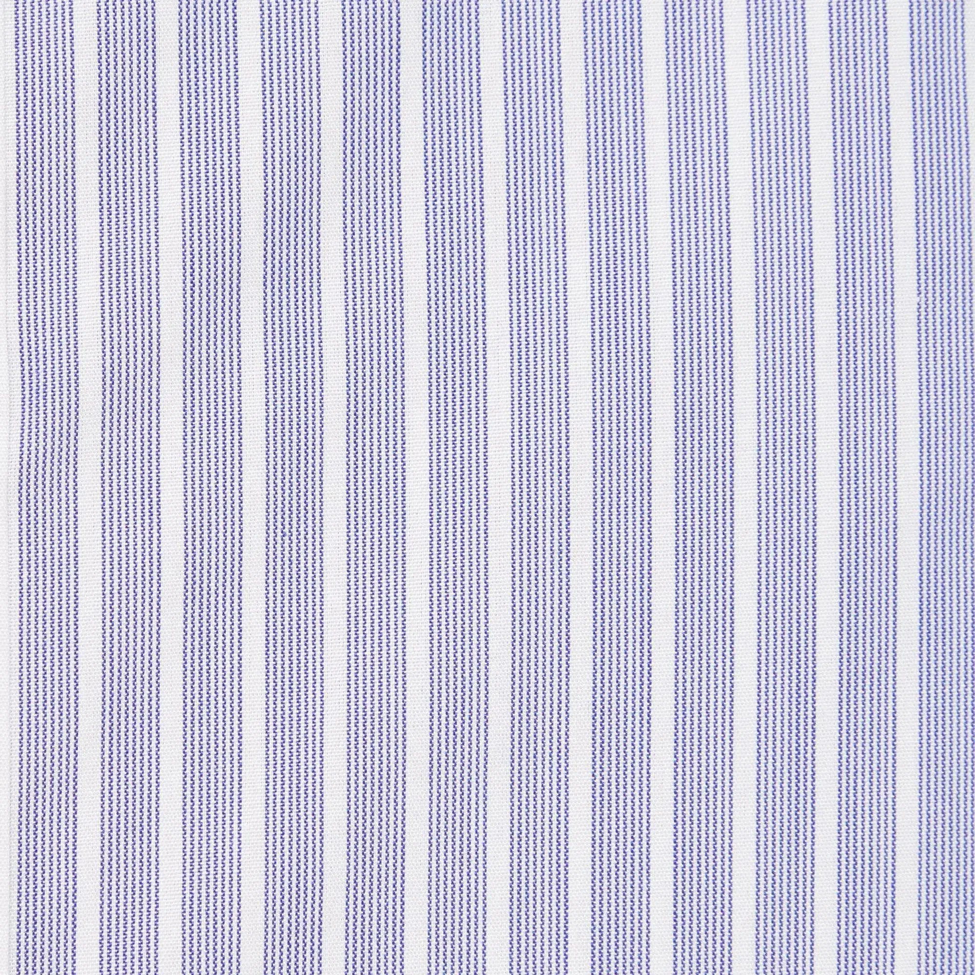 Thomas Pink Classic Fit Formal Superior Broken Stripe Shirt Blue/White