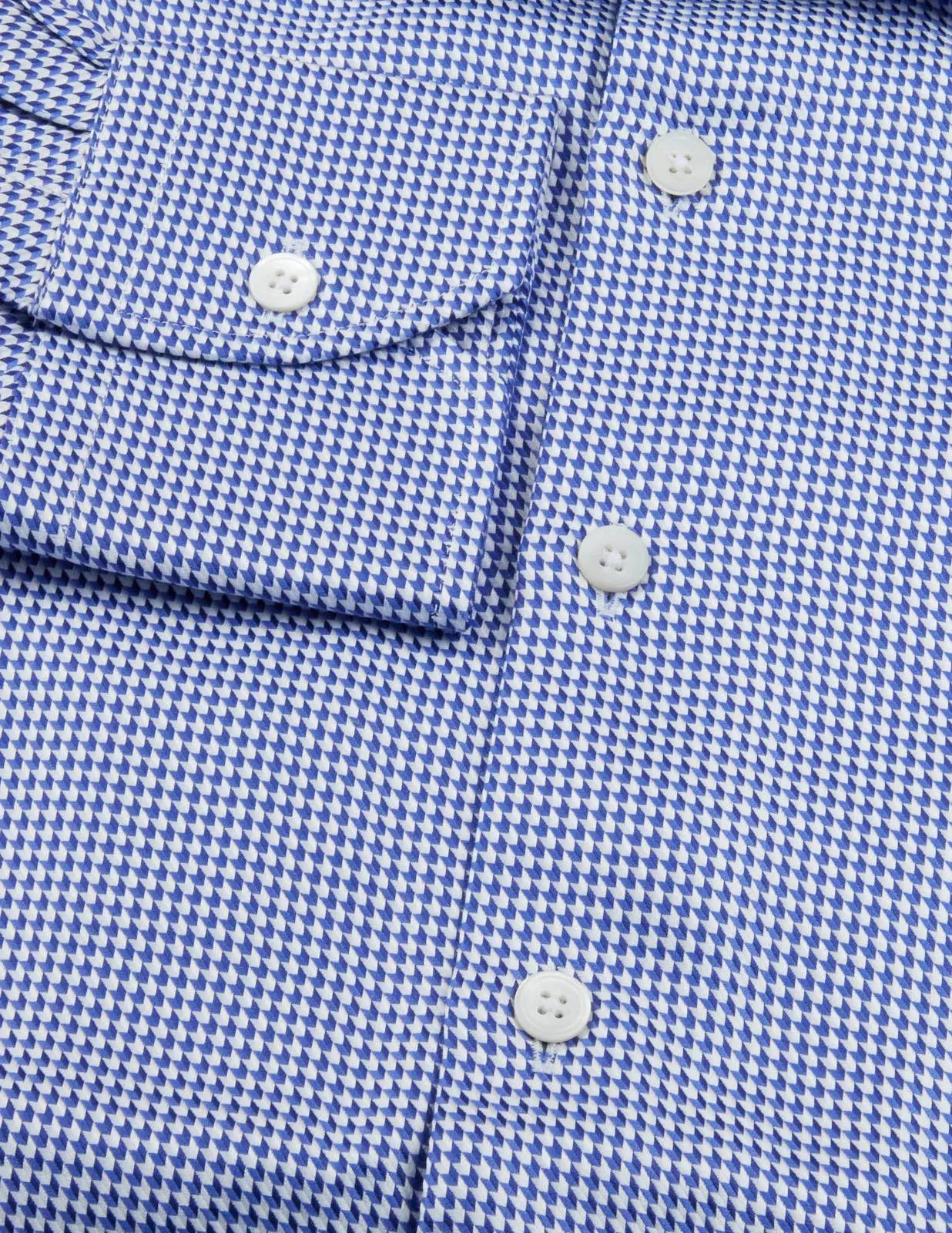 Thomas Pink Classic Fit Geometric Formal Shirt Deep Blue/White