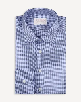 Thomas Pink Classic Fit Geometric Formal Shirt Deep Blue/White