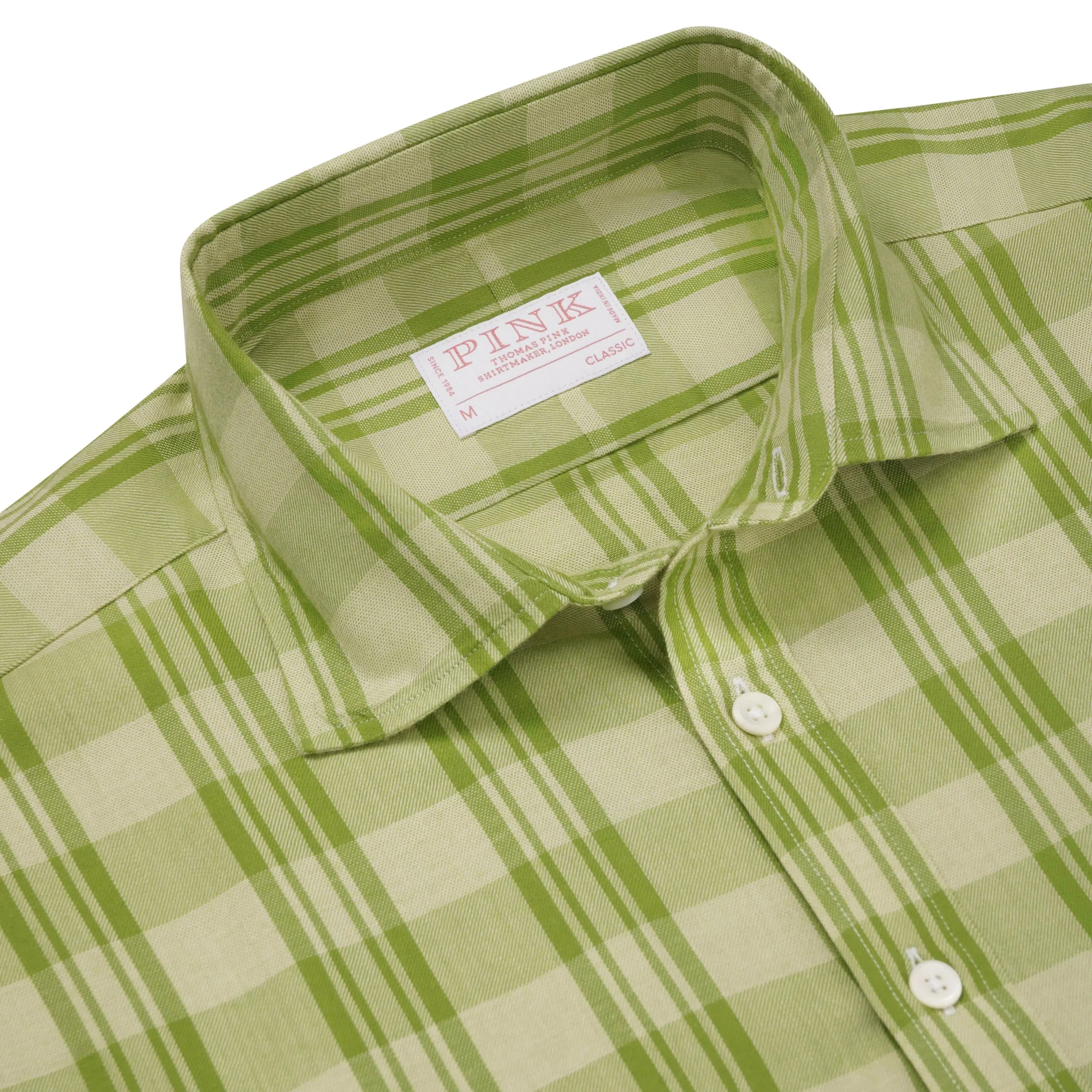 Thomas Pink Classic Fit Smart Casual Brushed Check Shirt