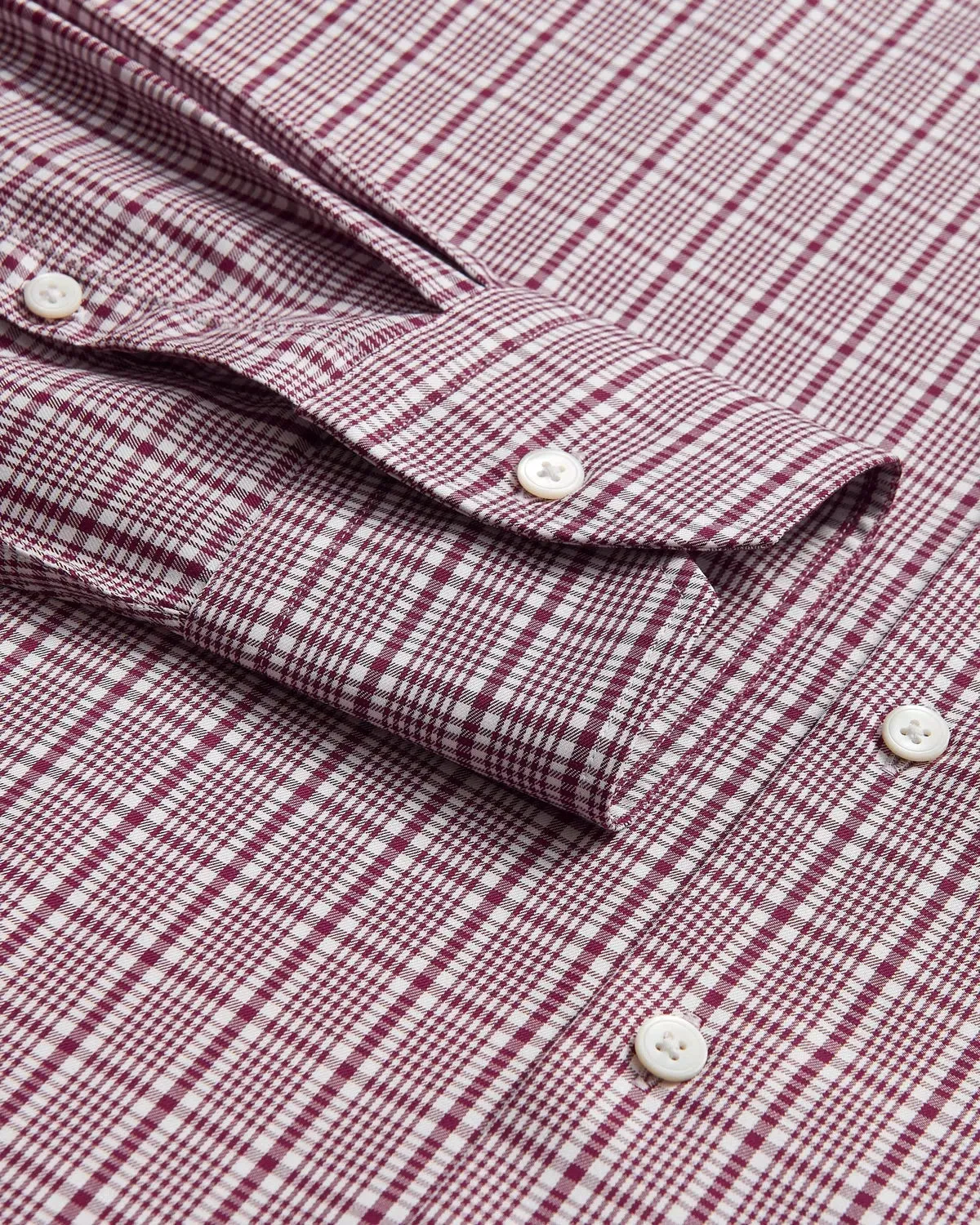Thomas Pink POW Royal Twill Shirt Burgundy White