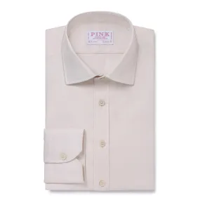 Thomas Pink Shirt Classic Fit Twill Plain White Formal Cotton