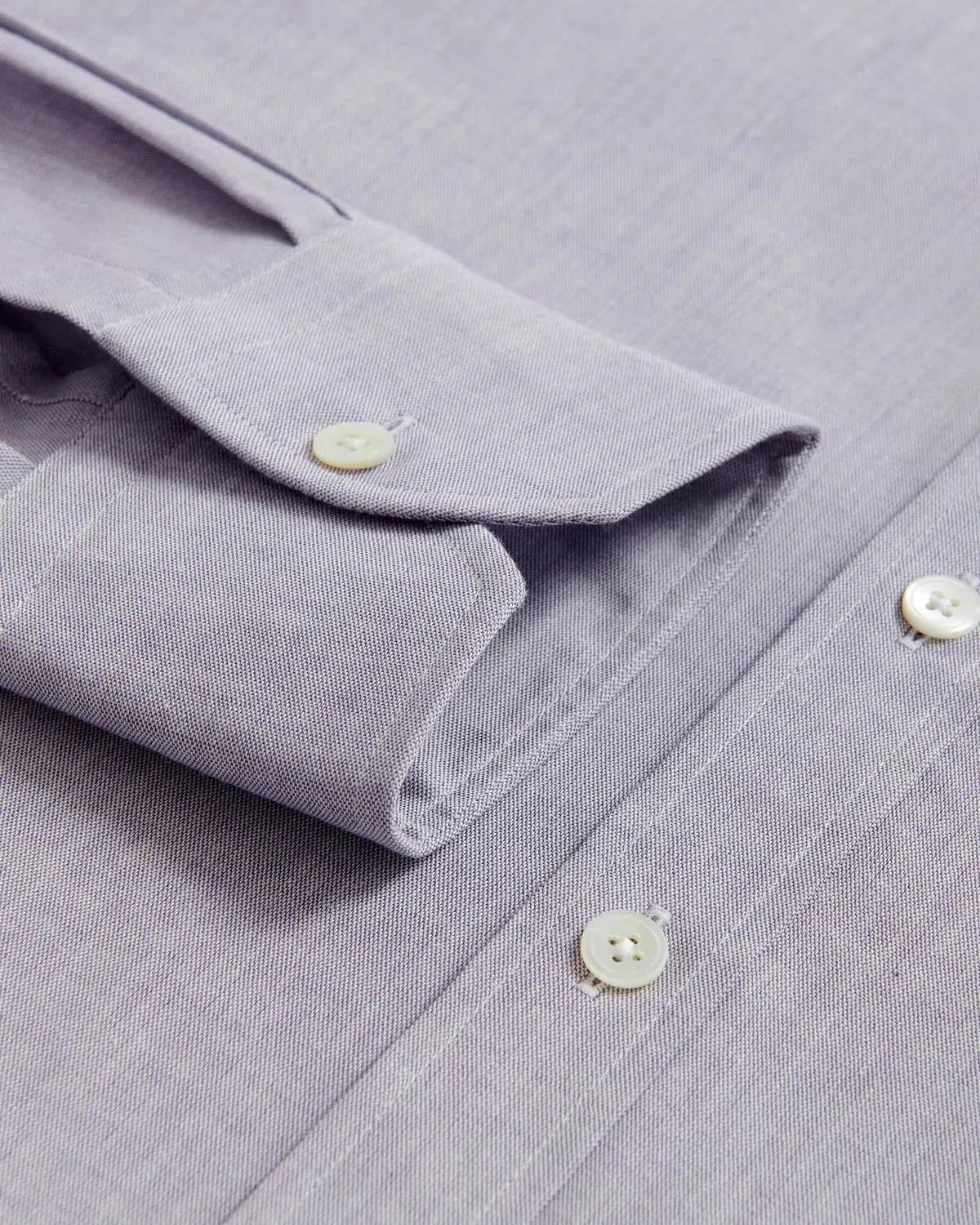 Thomas Pink Tailored Fit Formal Plain Chambray Shirt Lilac