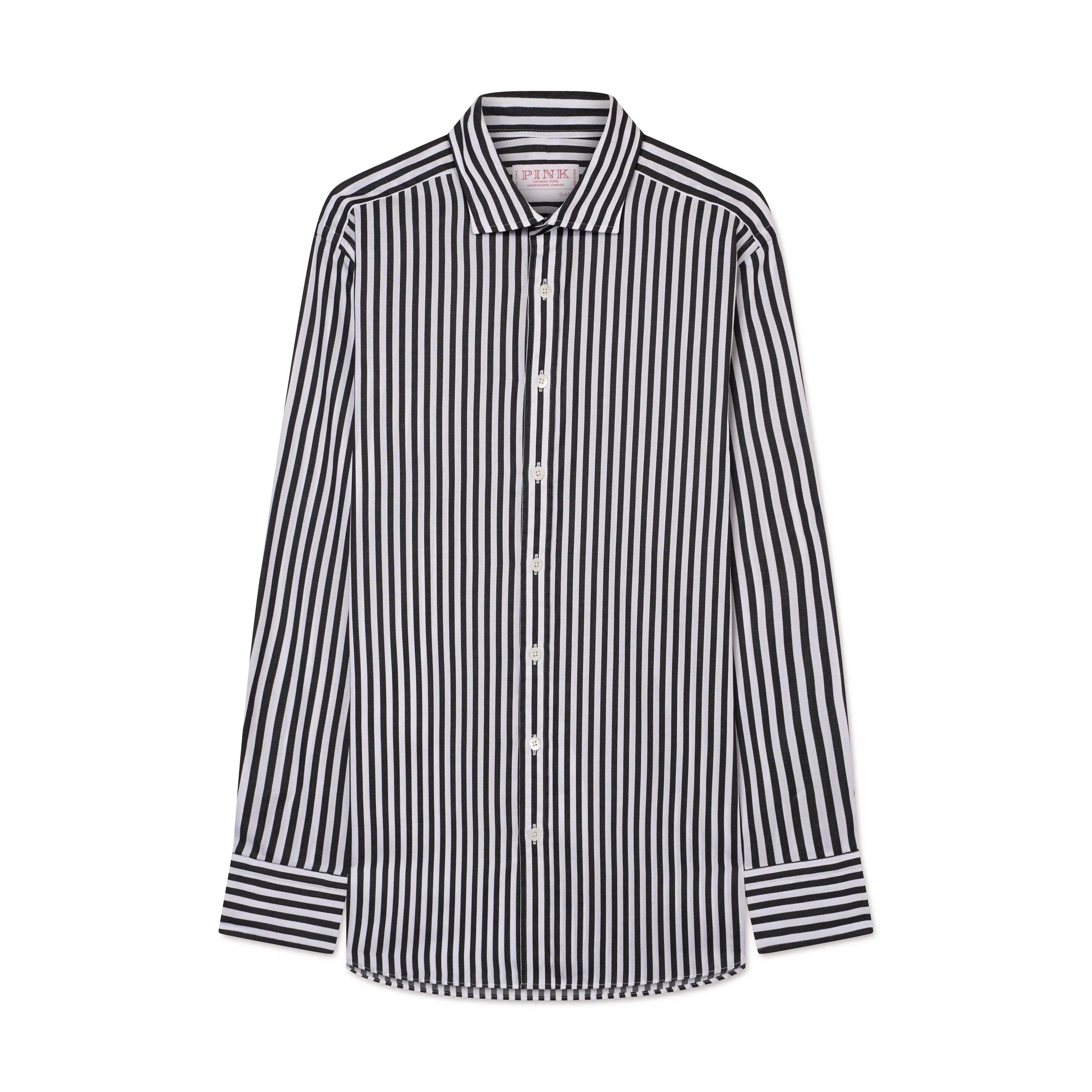 Thomas Pink Women's Classic Capri Stripe Shirt Black/White