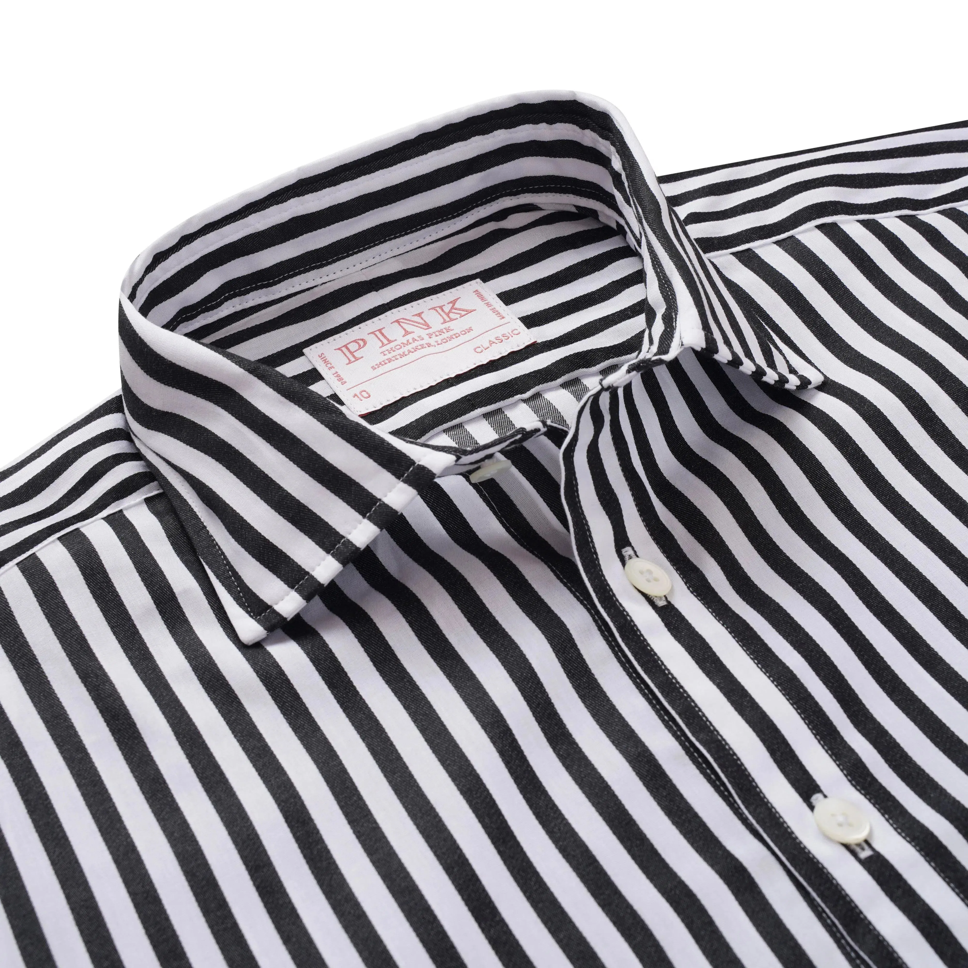 Thomas Pink Women's Classic Capri Stripe Shirt Black/White