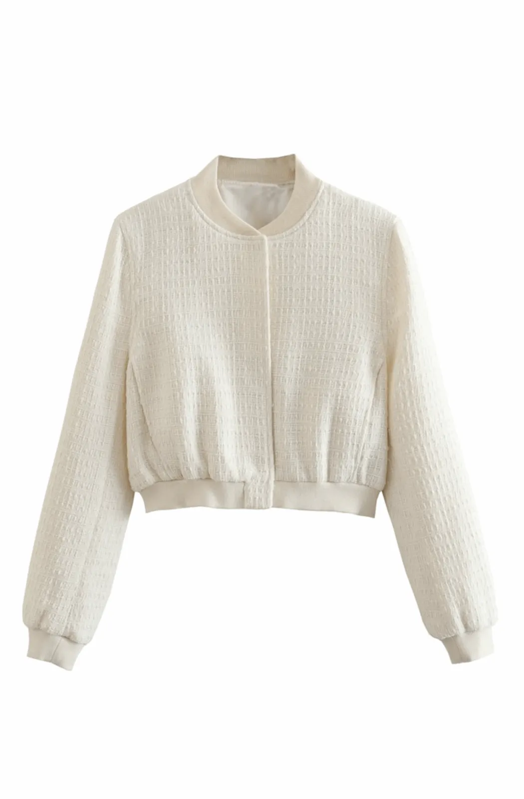 Tweed bomber jacket