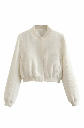 Tweed bomber jacket
