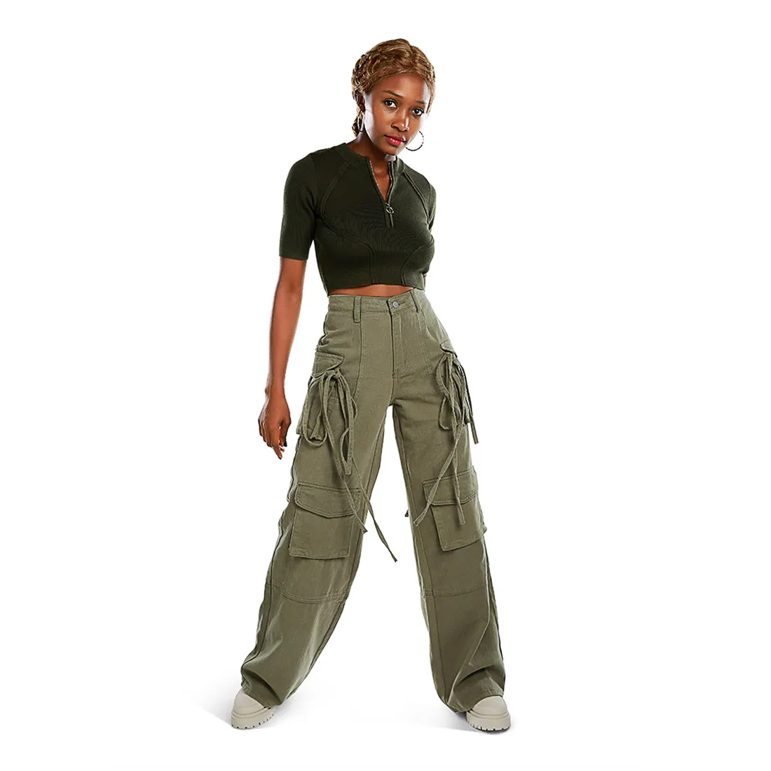 Utility Drawstring Pocket Pants