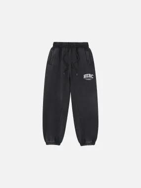 Varsity oversized faded sweatpants